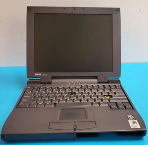 Refurbished Windows 95 Dell Latitude CP 12.1" screen portable Laptop for workshop garage use (comes with RS232 serial port and printer port), windows 95 gaming etc